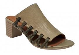 Sandale dama, piele naturala, toc 5cm, Verde, DOGATI - TRK21V